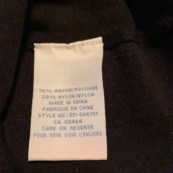 Black Sweater Tank w/ Beaded Jewelled Neckline - Picture 4 of 6